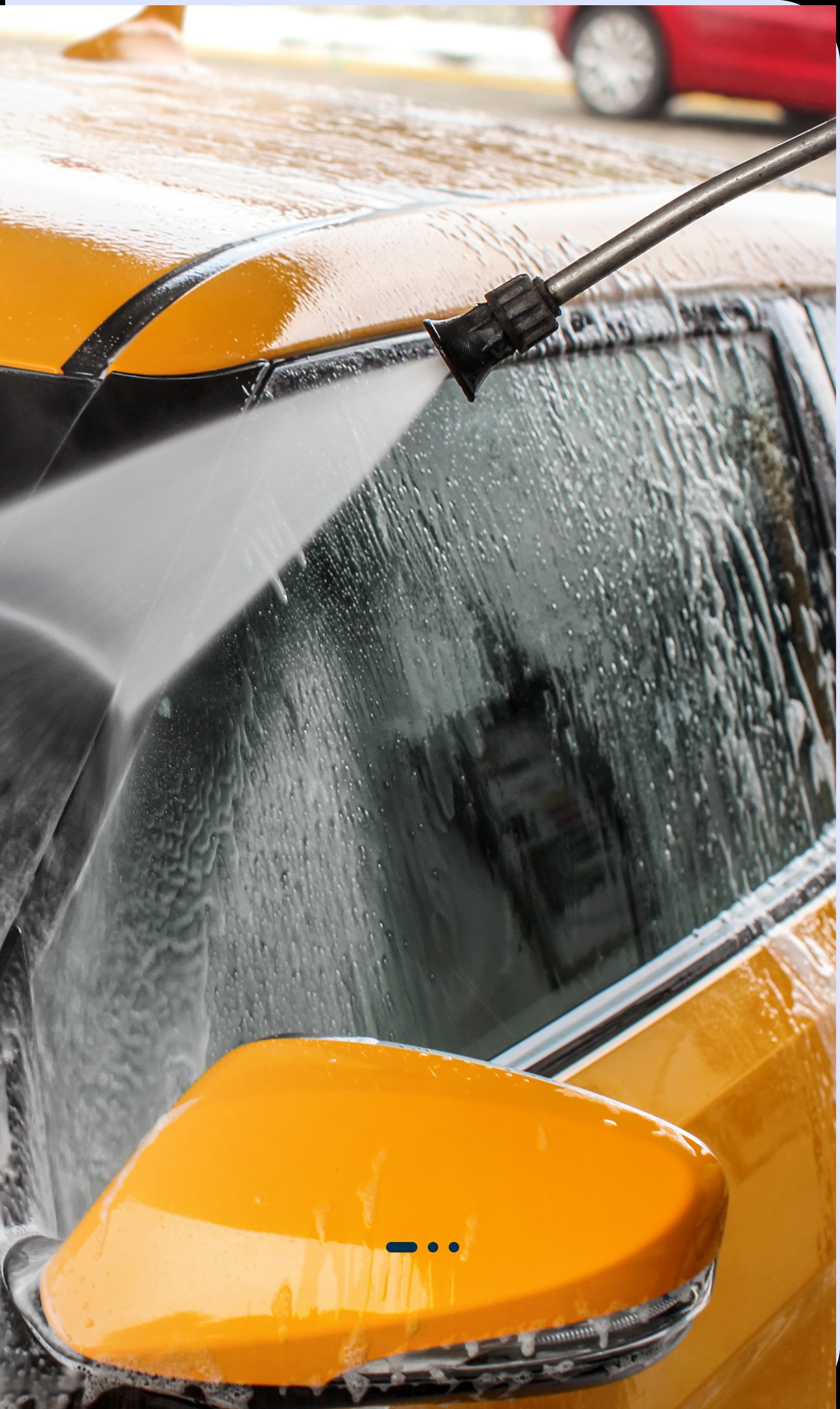 Car being washed
